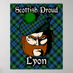 Clan Lyon Scottish Tartan Poster