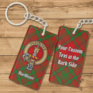 Clan MacAlister Crest sur Glenbarr Tartan