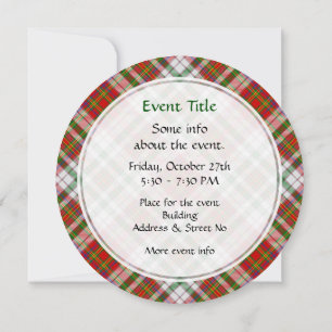 Clan MacAlister robe Tartan Invitation