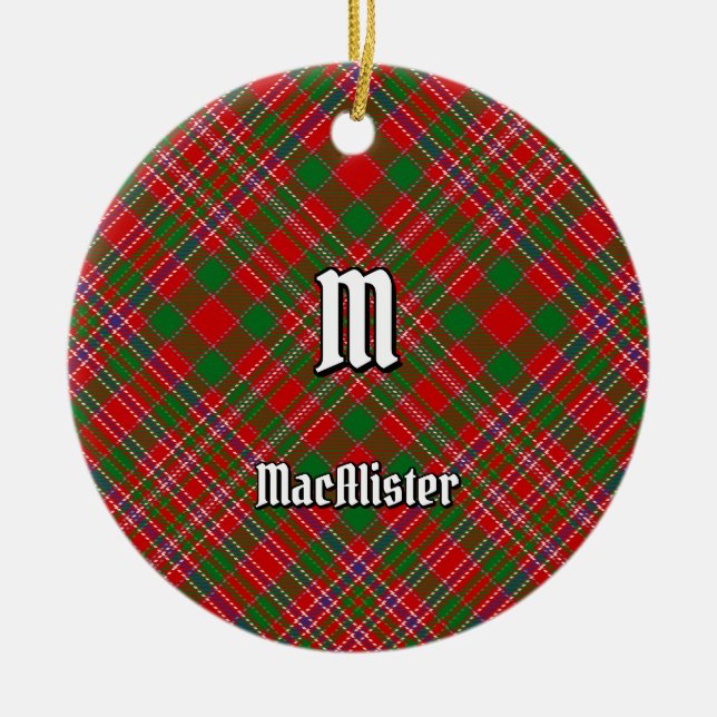 Clan MacAlister Tartan Keramik Ornament (Vorne)