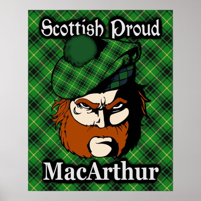 Clan MacArthur Scottish Tartan Poster (Vorne)