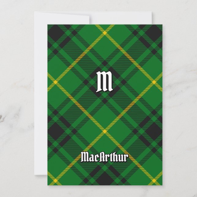 Clan MacArthur Tartan Einladung (Vorderseite)