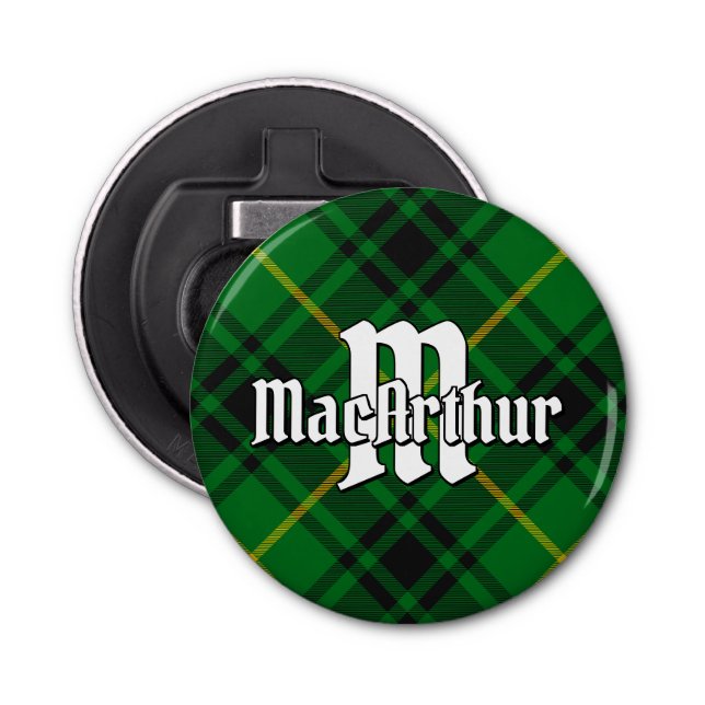 Clan MacArthur Tartan Flaschenöffner (Vorderseite)