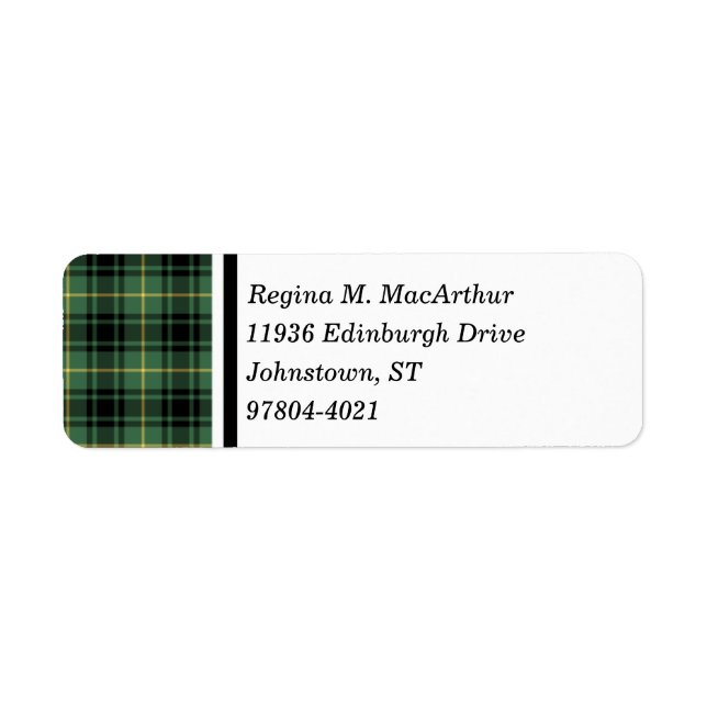 Clan MacArthur Tartan Green Kariert (Vorne)