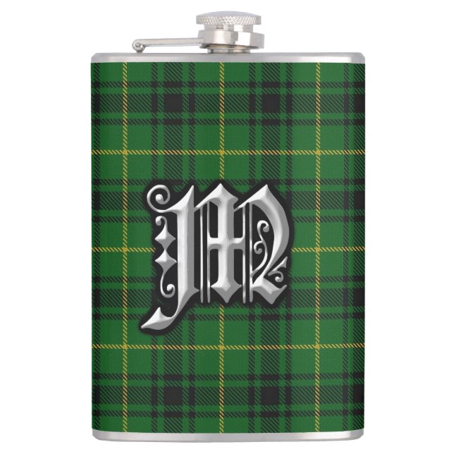 Clan MacArthur Tartan Old Scotland Flask Flachmann (Vorderseite)