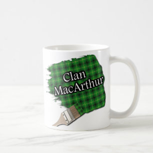 Clan MacArthur Tartan Paint Brush Cup Tasse