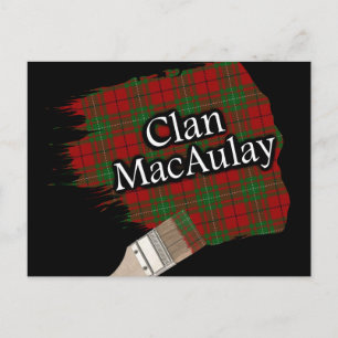 Clan MacAulay Scottish Tartan Paint Brush Postkarte