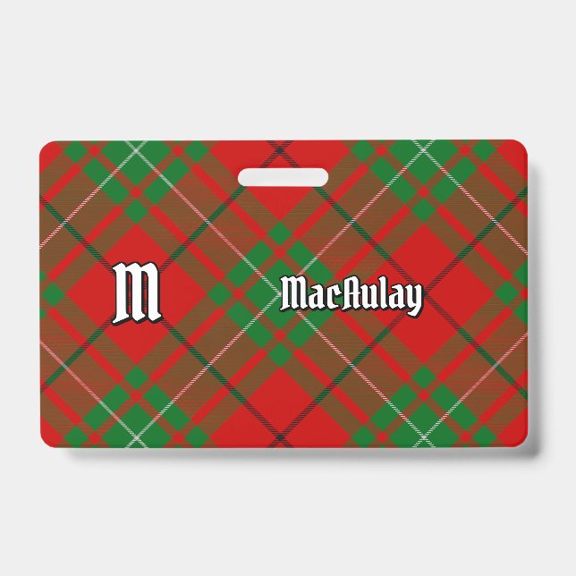 Clan MacAulay Tartan Abzeichen Ausweis (Vorderseite)