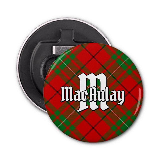 Clan MacAulay Tartan Flaschenöffner (Vorderseite)