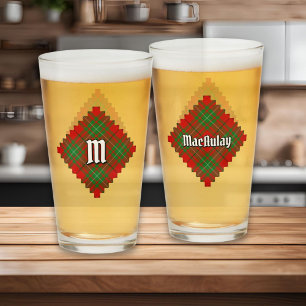 Clan MacAulay Tartan Glass Glas