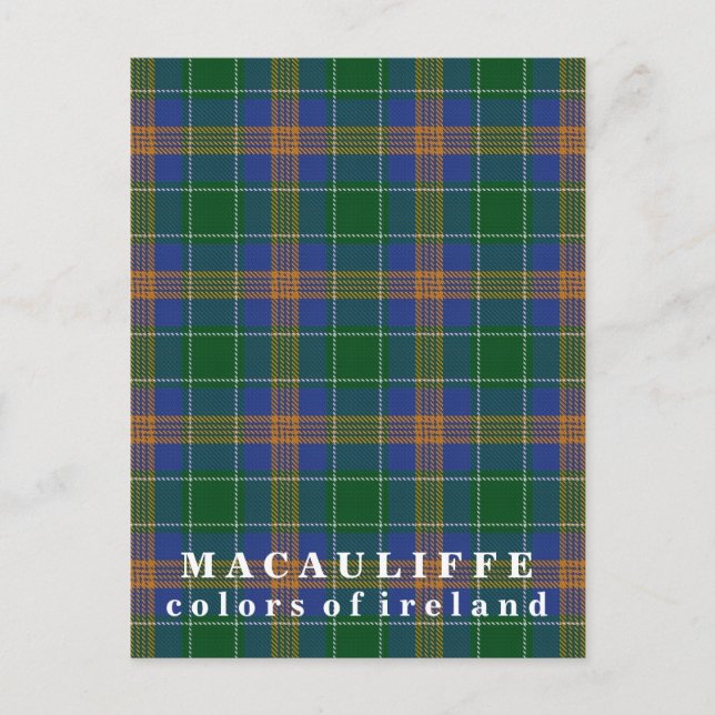 Clan MacAuliffe Tartan Postkarte (Vorderseite)