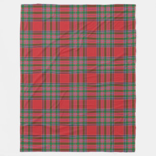 Clan MacBean Kariert Red Green Tartan Karo Pattern Fleecedecke