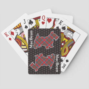 Clan MacBean MacBain Tartan Schottischer Terrier Spielkarten