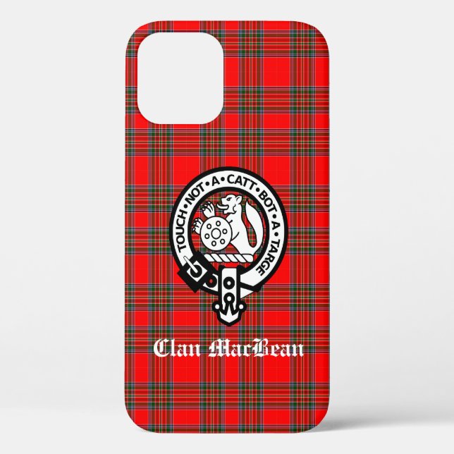 Clan MacBean Wappen Abzeichen & Tartan Case-Mate iPhone Hülle (Rückseite)