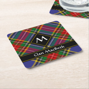 Clan MacBeth Dessous de verre papier Carré Tartan
