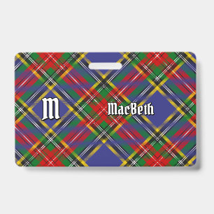 Clan MacBeth Tartan-Abzeichen Ausweis