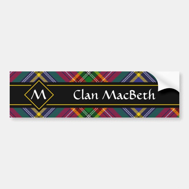Clan MacBeth Tartan Autoaufkleber (Vorne)