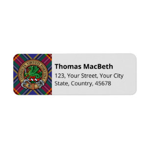 Clan MacBeth Tartan Étiquette