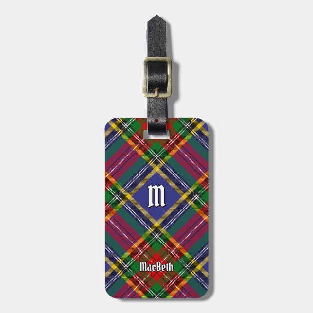 Clan MacBeth Tartan Gepäck Tag Gepäckanhänger (Vorderseite vertikal)