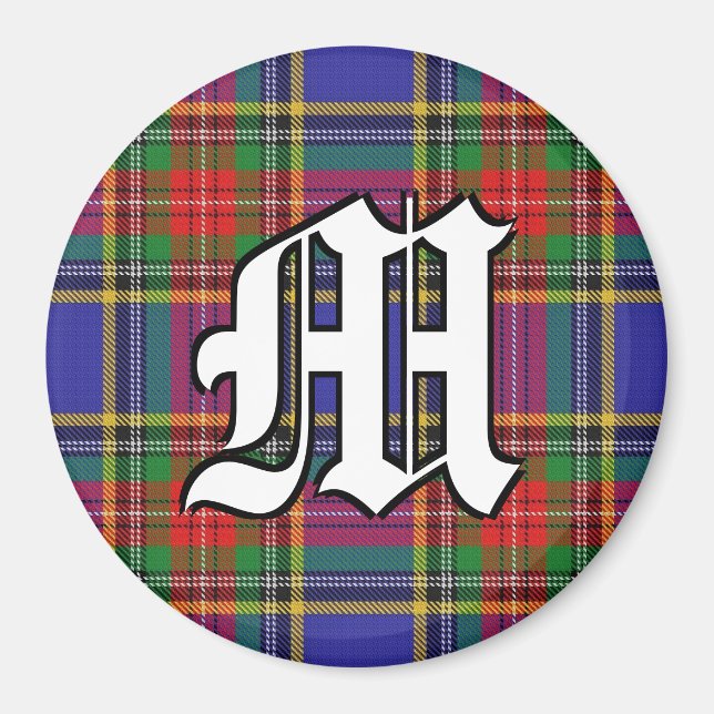 Clan MacBeth Tartan Kariert Accents Magnet (Vorne)