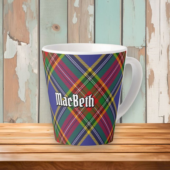 Clan MacBeth Tartan Latte Mug (Créateur téléchargé)