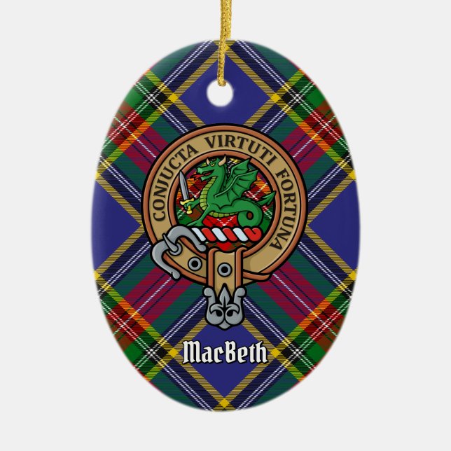 Clan MacBeth Wappen Keramik Ornament (Vorne)