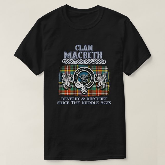 Clan MacBeth Wappen Schottische Clans Schottischer T-Shirt (Design vorne)