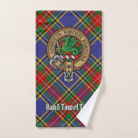 Clan MacBeth Wappen über Tartan