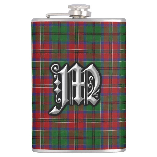Clan MacCulloch McCullough Tartan-Flasche Flachmann (Vorderseite)
