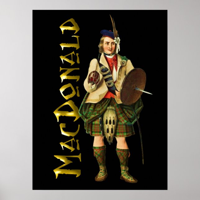 Clan MacDonald Affiche du rêve écossais des Highla (Devant)