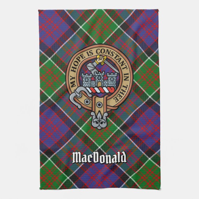 Clan MacDonald de Clanranald Crest Serviette de cu (Vertical)