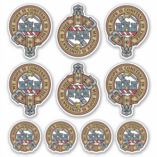 Clan MacDonald de Clanranald Crest Sticker Set