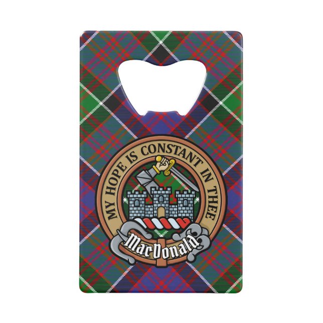 Clan MacDonald de Clanranald Crest sur Tartan (Devant)