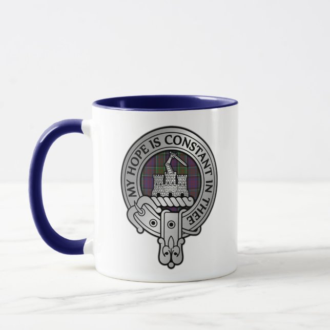 Clan MacDonald de Clanranald Crest & Tartan Mug (Gauche)