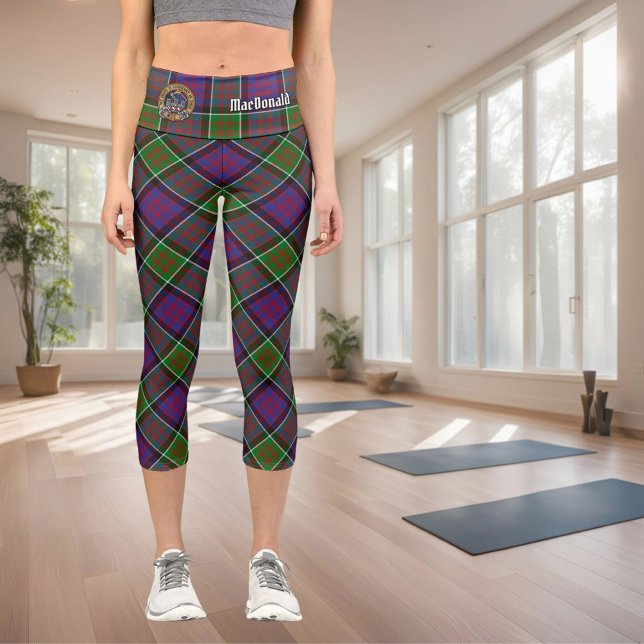 Clan MacDonald de Clanranald Tartan Capri Leggings (Créateur téléchargé)