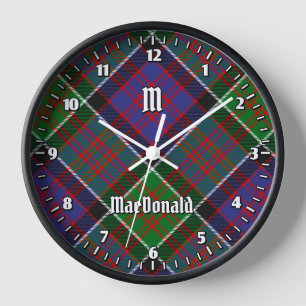 Clan MacDonald de Clanranald Tartan Grande horloge