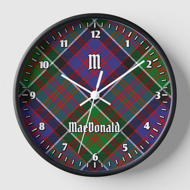 Clan MacDonald de Clanranald Tartan Grande horloge (Recto)