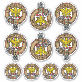 Clan MacDonald de Keppoch Crest Sticker Set