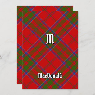 Clan MacDonald de Keppoch Tartan Invitation