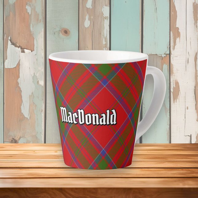 Clan MacDonald de Keppoch Tartan Latte Mug (Créateur téléchargé)