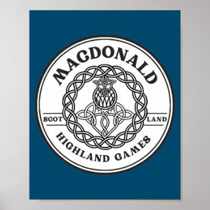 Clan MacDonald Schottischer Distel Hochlandspiele Poster