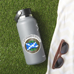 Clan MacDonald Tartan & Flag Aufkleber