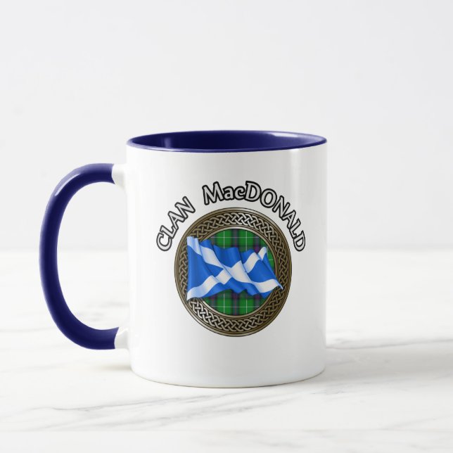 Clan MacDonald Tartan & Flag Tasse (Links)