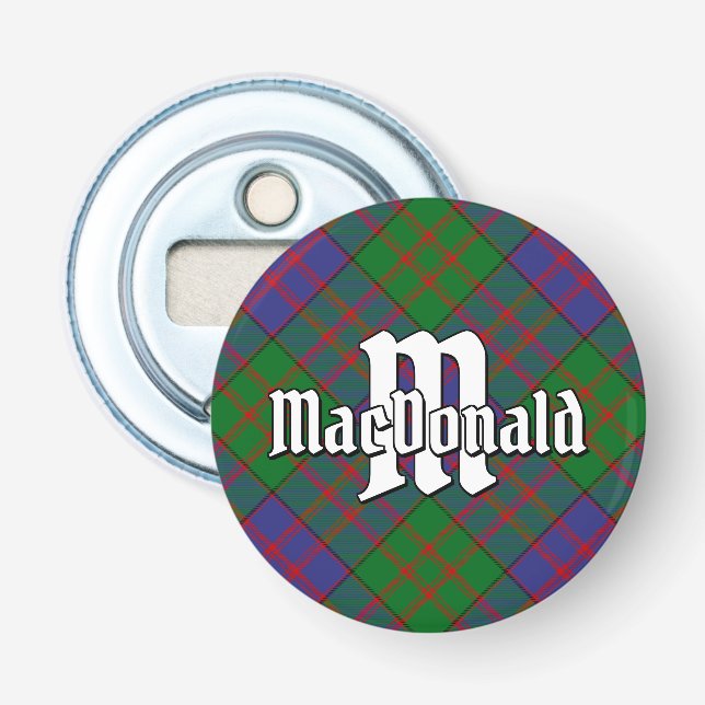 Clan MacDonald Tartan Flaschenöffner (Vorderseite)