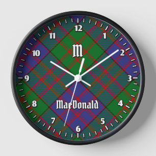 Clan MacDonald Tartan Large Clock Uhr