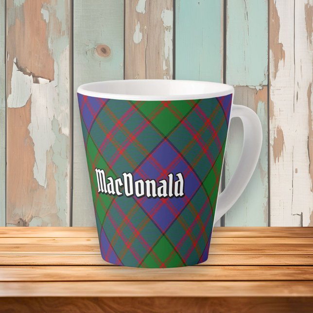Clan MacDonald Tartan Latte Tasse (Von Creator hochgeladen)