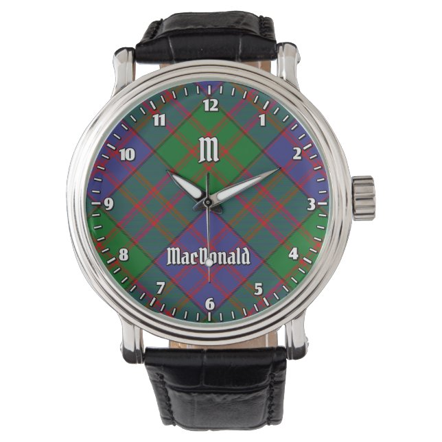Clan MacDonald Tartan Watch Armbanduhr (Vorderseite)