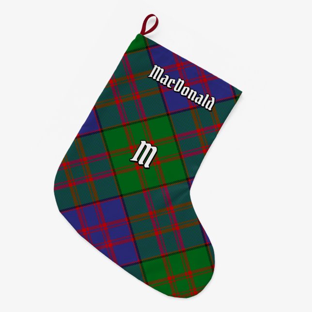 Clan MacDonald Tartan Weihnachts-Strumpf Großer Weihnachtsstrumpf (Vorderansicht (hängend))