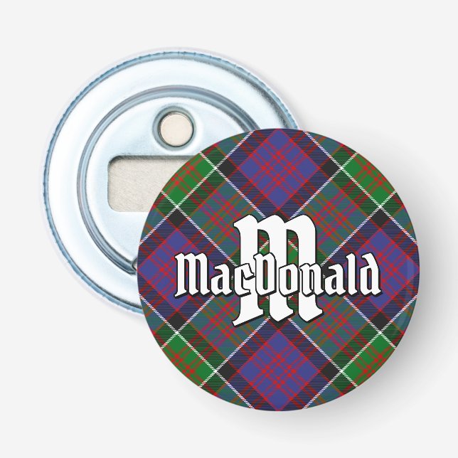 Clan MacDonald von Clanranald Tartan Flaschenöffner (Vorderseite)