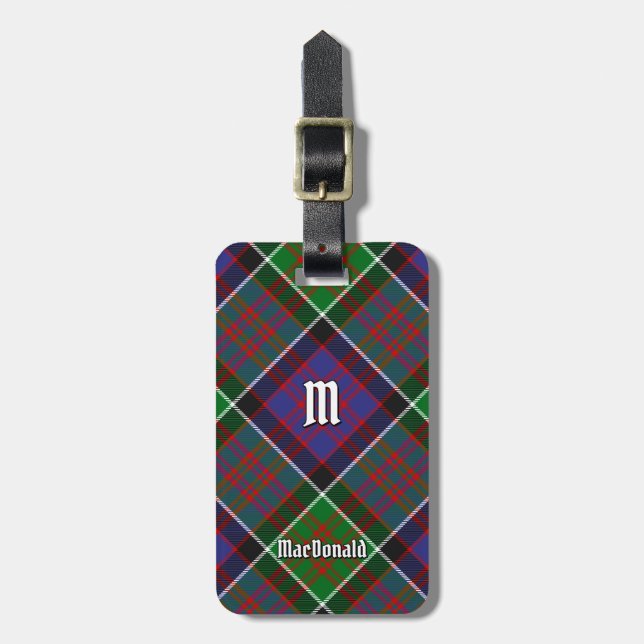 Clan MacDonald von Clanranald Tartan Gepäck Tag Gepäckanhänger (Vorderseite vertikal)